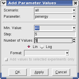 Add Parameter Values dialog box